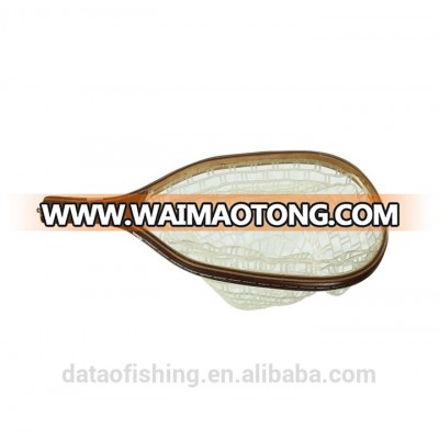 burl wood rubber landing net