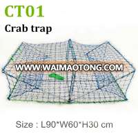 Folding fishing stainless steel wire crab trap